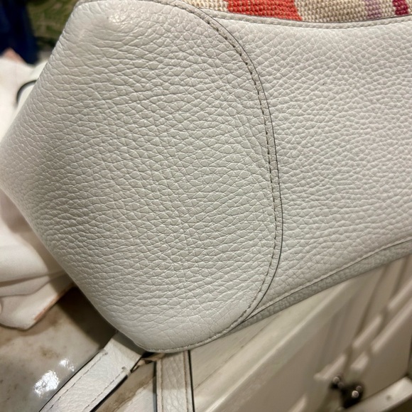 👛 BRAND NEW Kate Spade Leila Medium Flap Leather & Canvas Stripe Backpack Purse - Picture 15 of 16